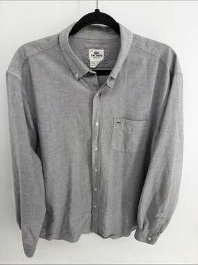 Lacoste Regular Fit 100% cotton long sleeve dress shirt sz 42